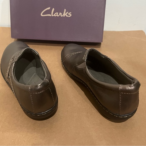 Clarks Ashland Blush Women's Footwear Pewter Leather Loafer NEW 8.5M - Picture 4 of 7